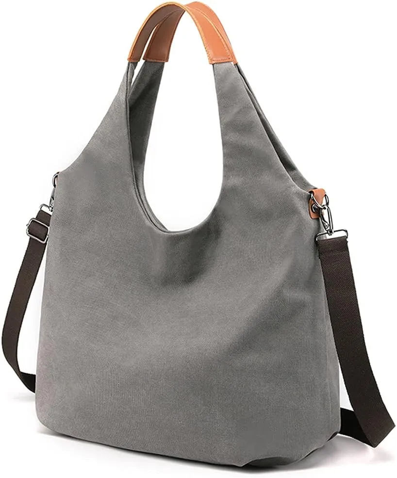 Shoulder Bag for Women Hobo Tote Bag Hippie Crossbody Bag Retro Canvas Handbag Large Capacity Satchel Purse