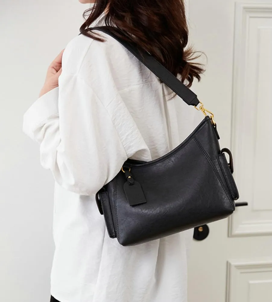 Shoulder Bags Women PU Leather 2025 Spring Trendy Hobo Sling Bag Retro Crossbody Clutch Purse Satchel Tote Handbag