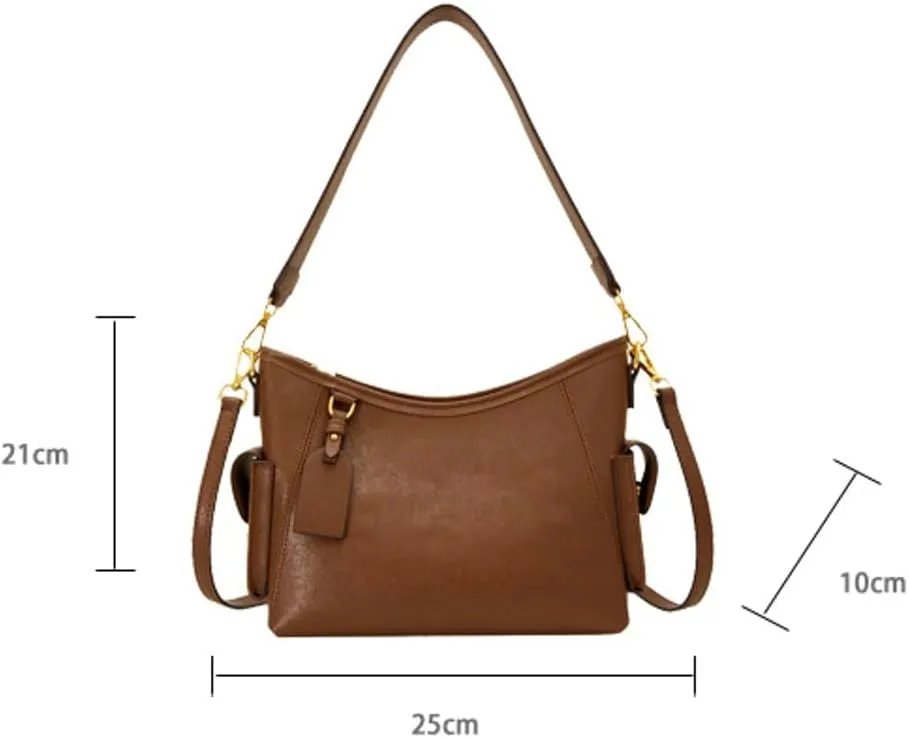 Shoulder Bags Women PU Leather 2025 Spring Trendy Hobo Sling Bag Retro Crossbody Clutch Purse Satchel Tote Handbag