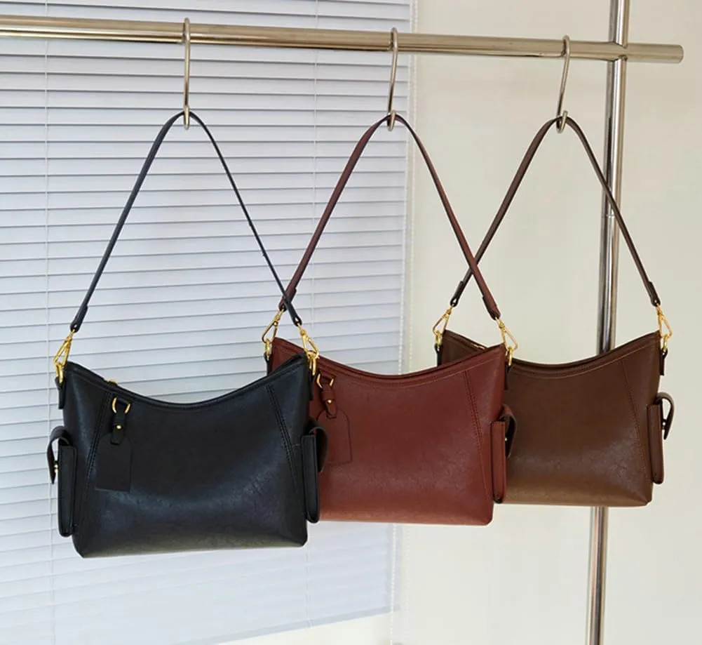 Shoulder Bags Women PU Leather 2025 Spring Trendy Hobo Sling Bag Retro Crossbody Clutch Purse Satchel Tote Handbag