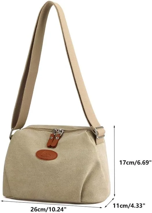 Shoulder Handbags Large Crossbody Bags for Women Ladies Briefcase Purse Work Travel Daily Bags with Adjustable Strap Khaki