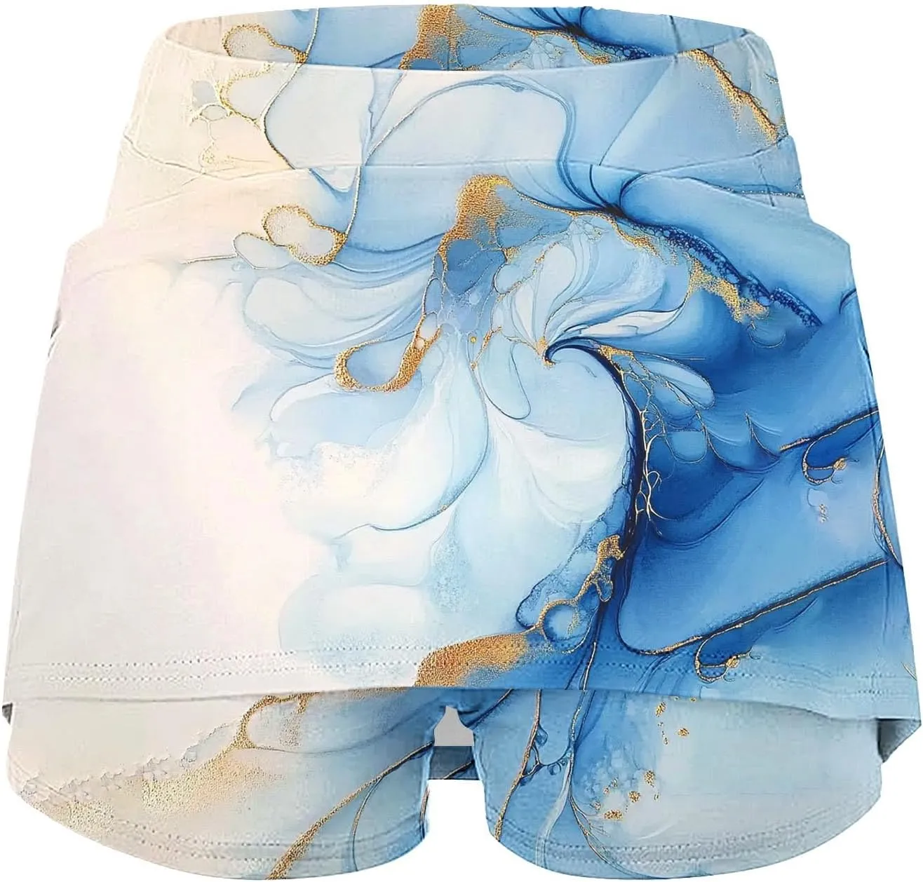 Skorts for Women Fashion High Waist Floral Print Skirts Inner Shorts Summer Sports Running Skirt 2025 Gym Yoga Outfit