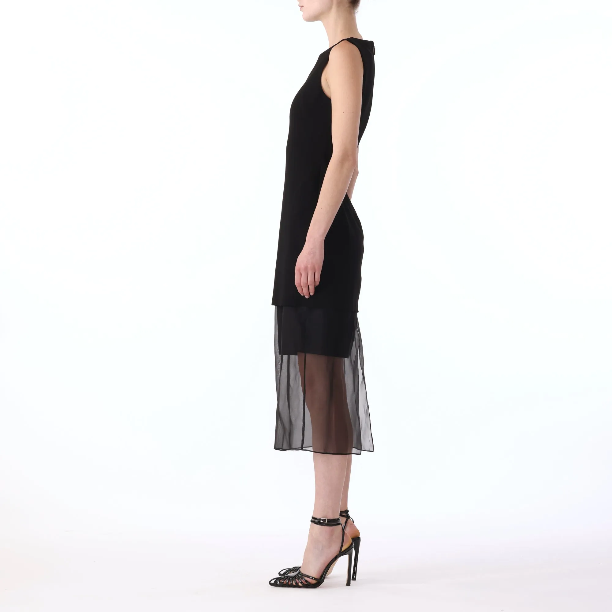 S/L MIDI INTERLOCK JERSEY DRESS