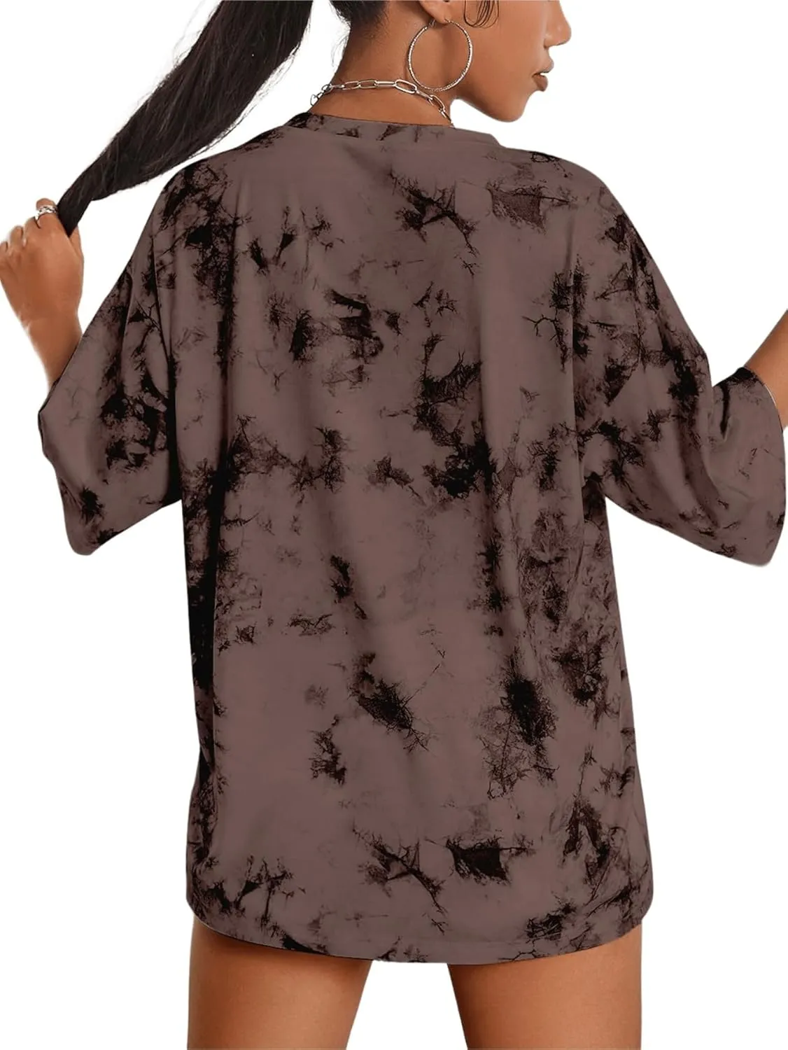 SOFIA'S CHOICE Womens Oversized Tee Shirts Tie Dye Shirt Short Sleeve Casual Summer Tops