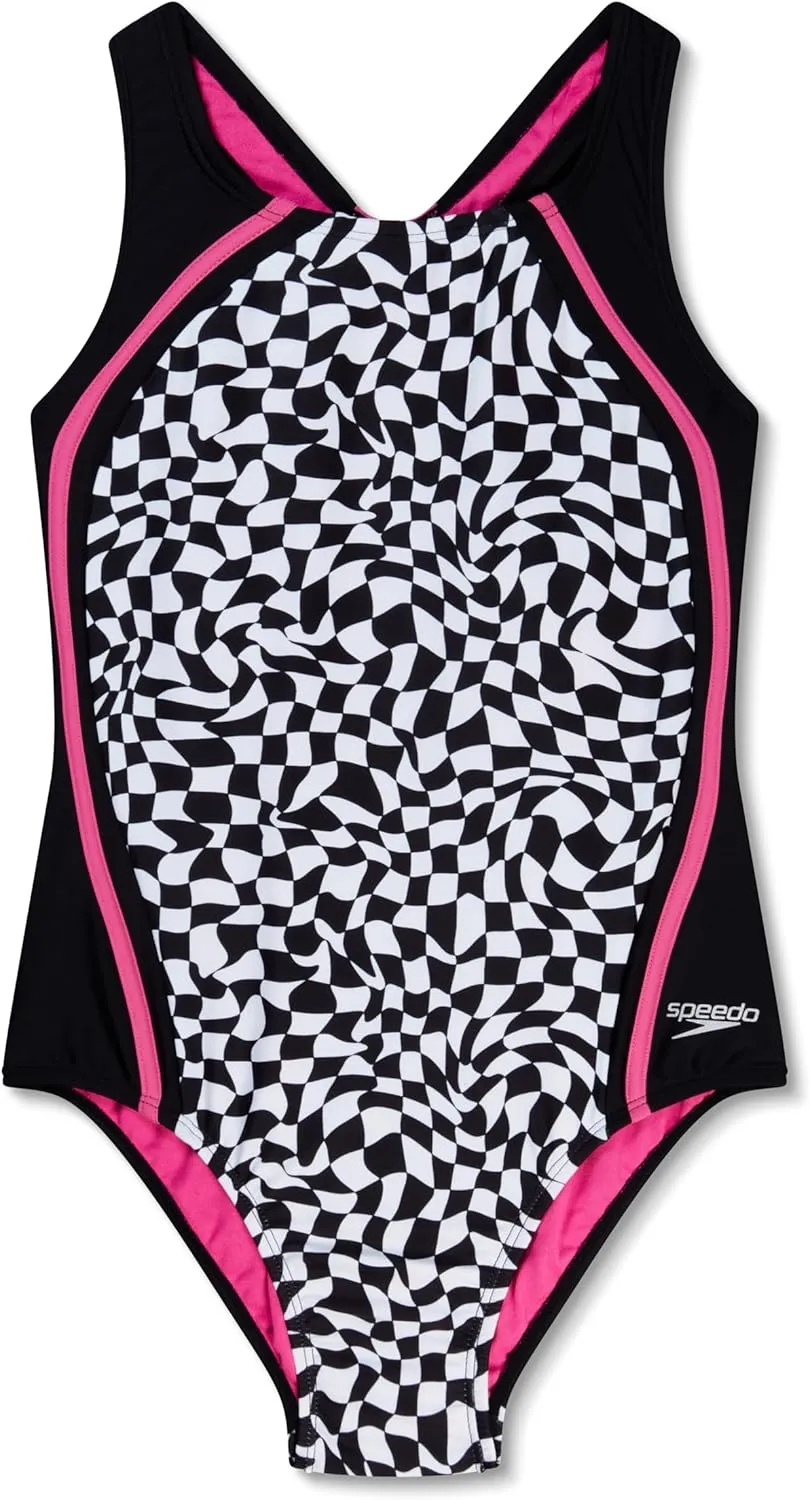 Speedo Girls Printed Sport Splice