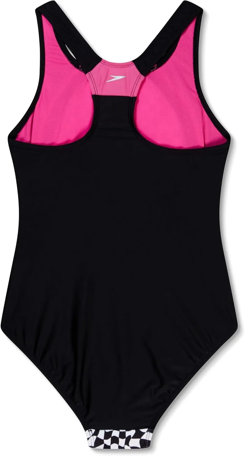 Speedo Girls Printed Sport Splice