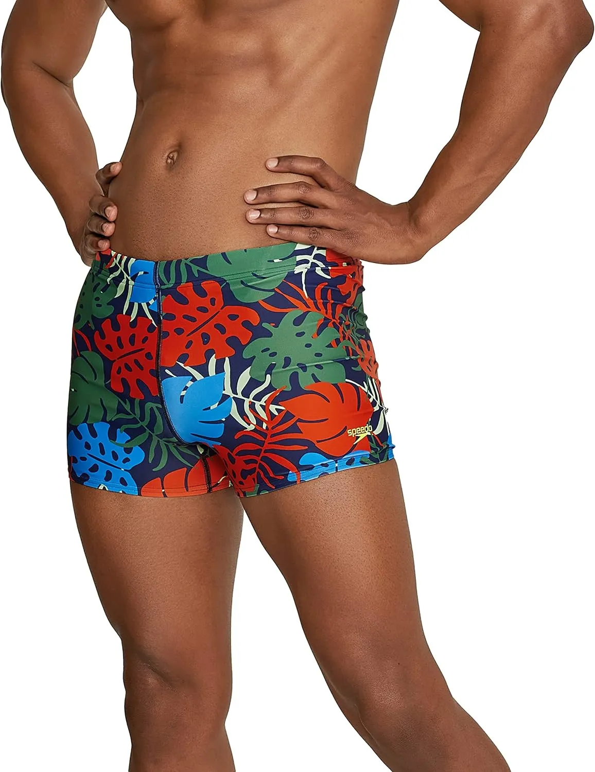 Speedo Men's Swimsuit Square Leg Printed