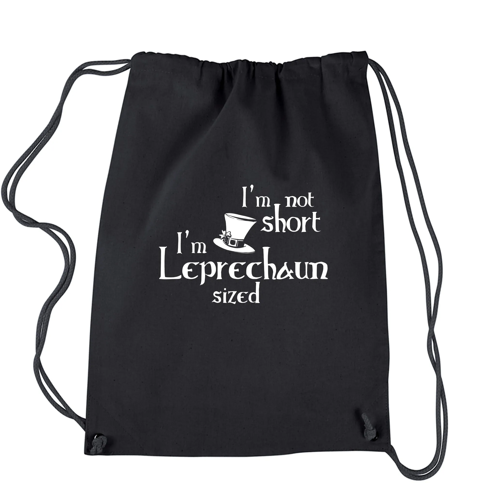 St Patricks Day Funny Size Leprechaun  Drawstring Backpack