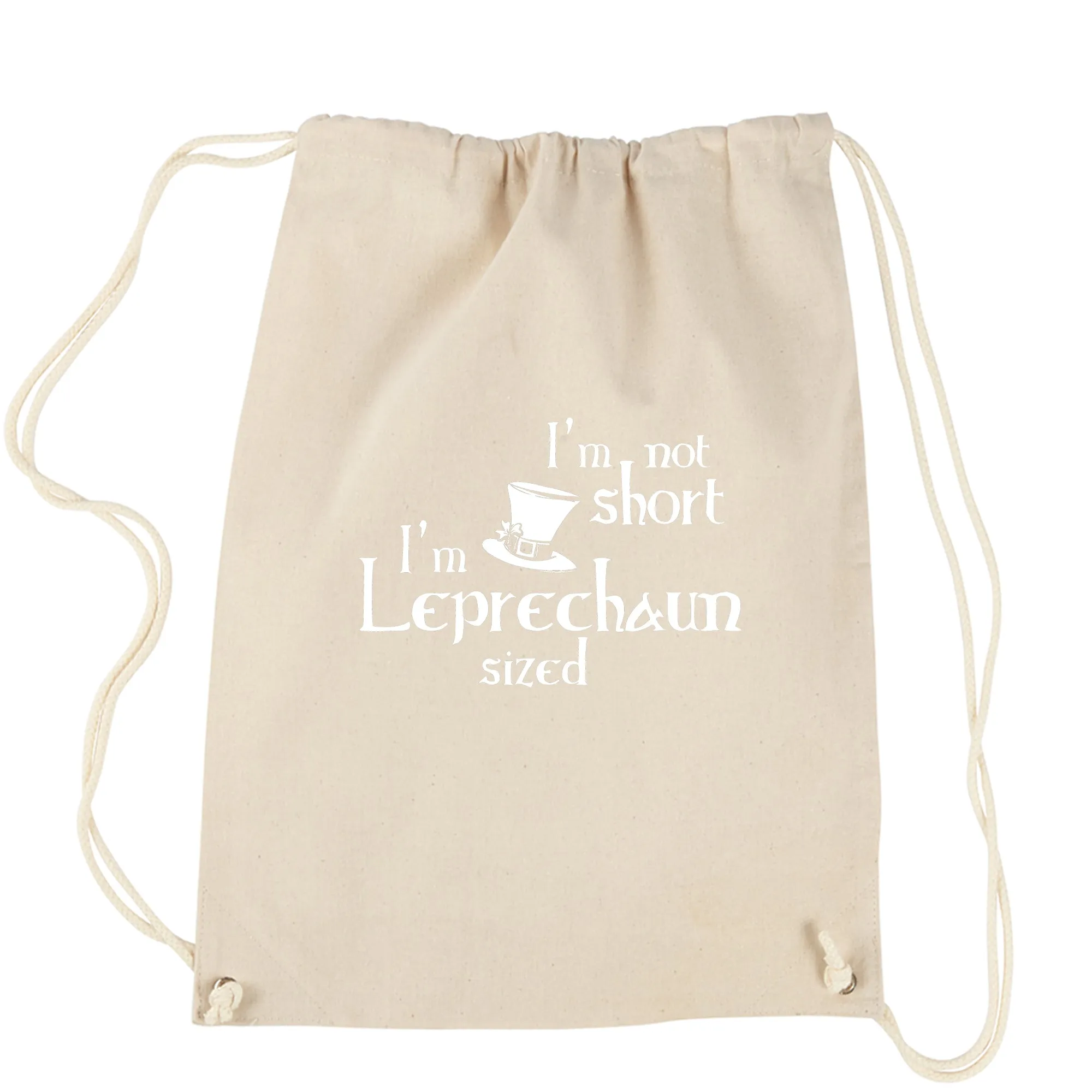 St Patricks Day Funny Size Leprechaun  Drawstring Backpack