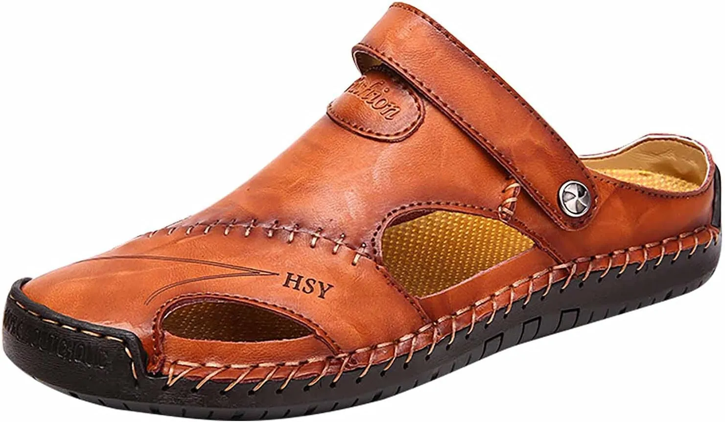 Summer Sandals for Men 2025 Retro Close Toe Beach Sandal Hollow Athletic Slip-on Roman Casual Shoes Vacation Footwear