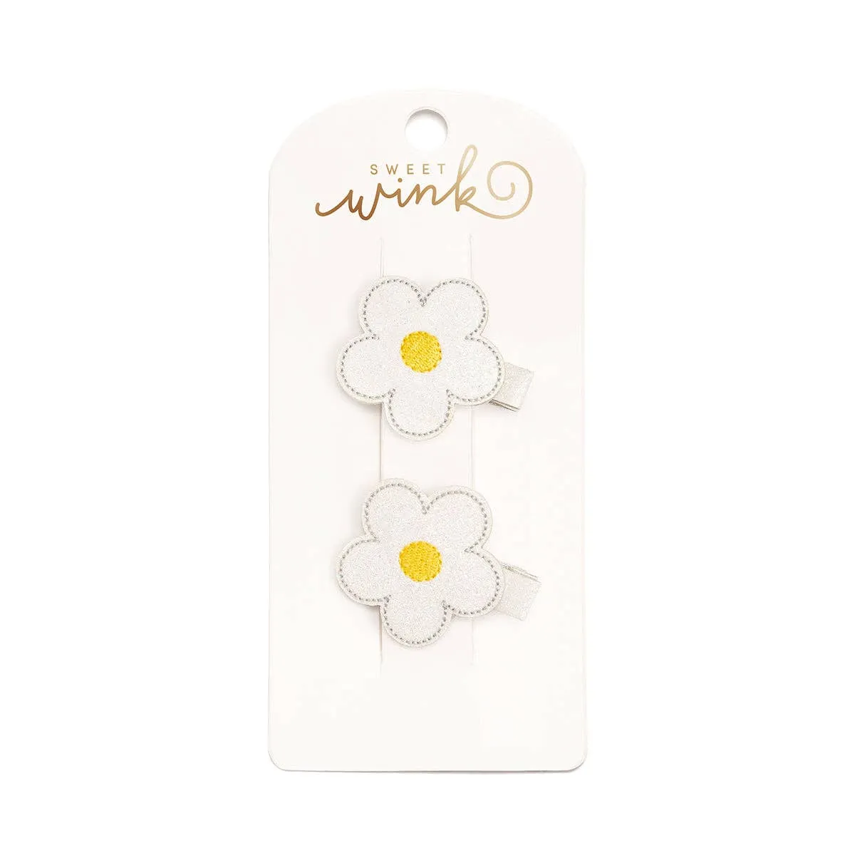Sweet Wink - Daisy Flower Clip Set - Kids Hair Clip Set