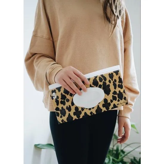 Take and Travel Pouch Reusable Wipes Case - Leopard