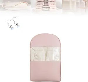 Taprinferior Hanging Garment Bag, Space Saving Hanging Garment Bag with Self Compression Zipper, Wardrobe Clothes Dust Bag (Pink, M)