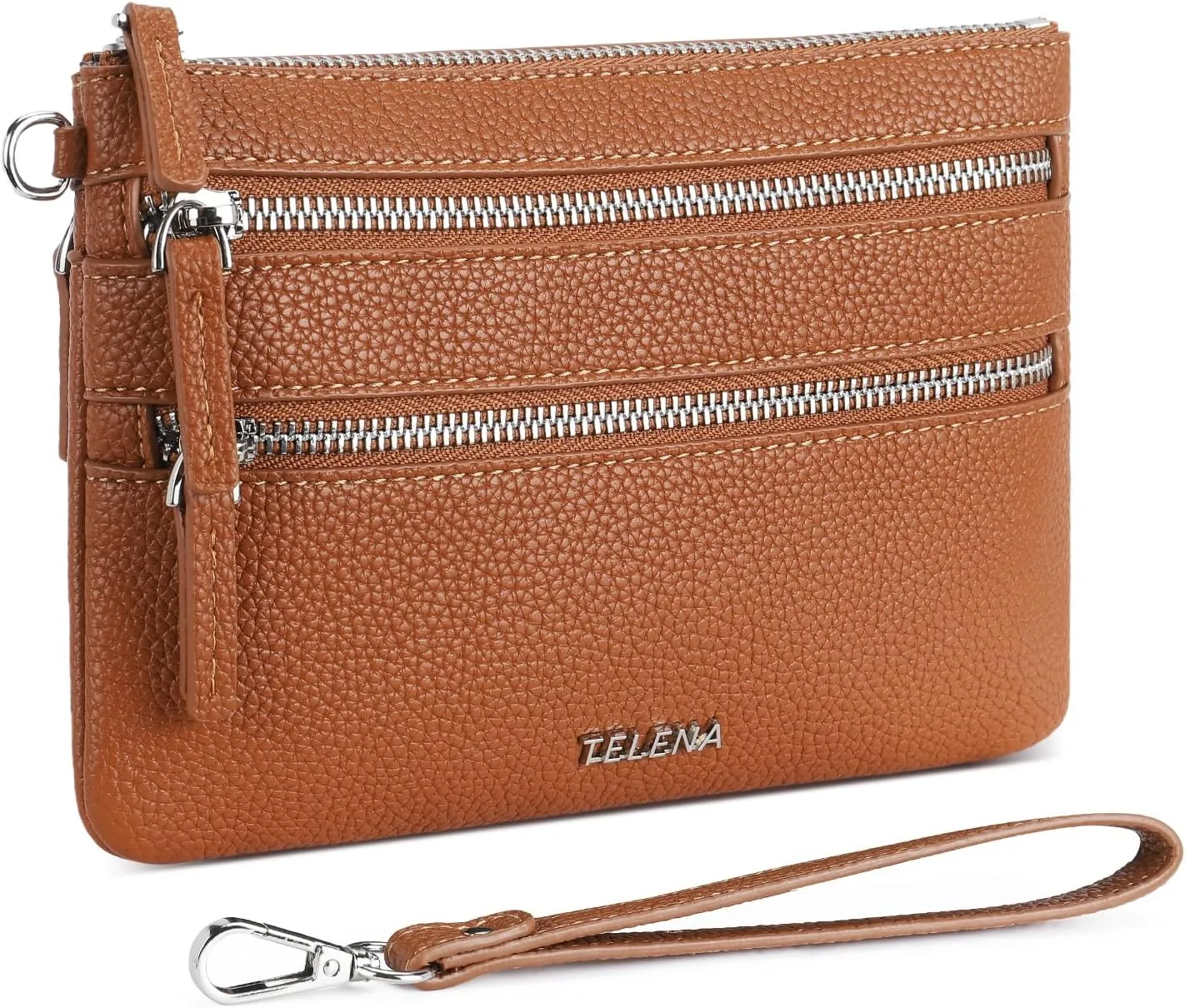 Telena Wristlet Wallets for Women Leather Clutch Purses Ladies Wallet Handbags RFID Blocking Card Holder