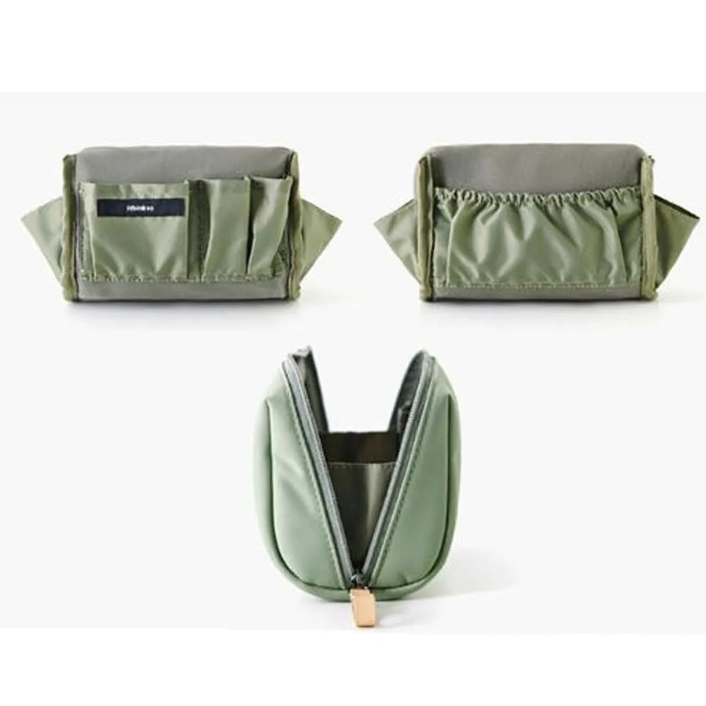 Tidy Nook Makeup Bag, Small, Green, Mini Lipstick Makeup Bag, Small Makeup Bag With Compartments, Travel Mini Makeup Toiletry Bag