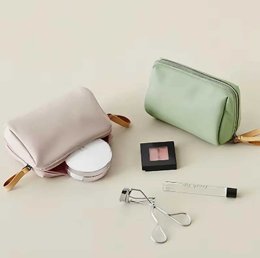 Tidy Nook Makeup Bag, Small, Green, Mini Lipstick Makeup Bag, Small Makeup Bag With Compartments, Travel Mini Makeup Toiletry Bag