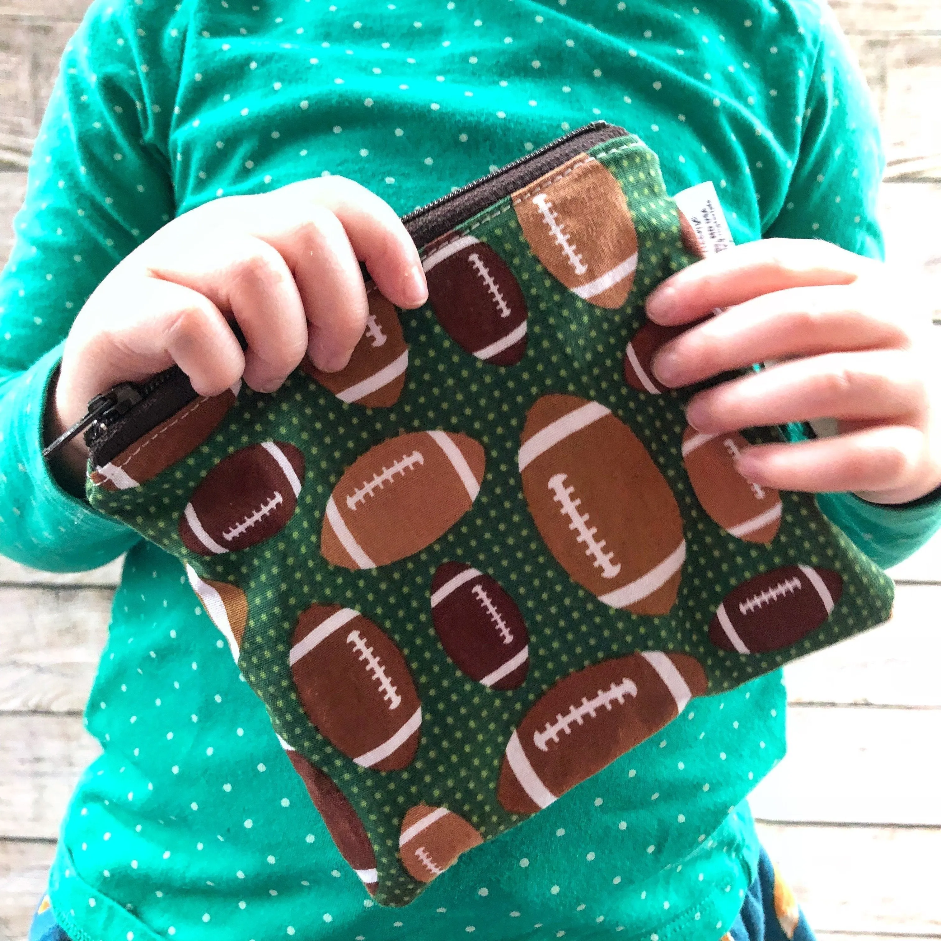 Toddler Sized Reusable Zippered Bag Chicken and Eggs