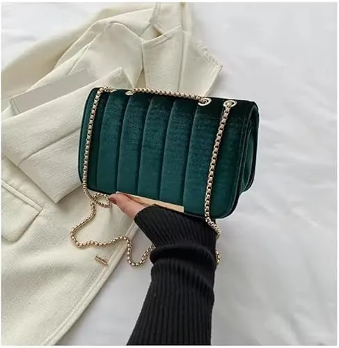 Velvet Evening Bag for Women Satin Fabric Shoulder Clutch Bag | Clutch Purse For Women | Handbags for Women