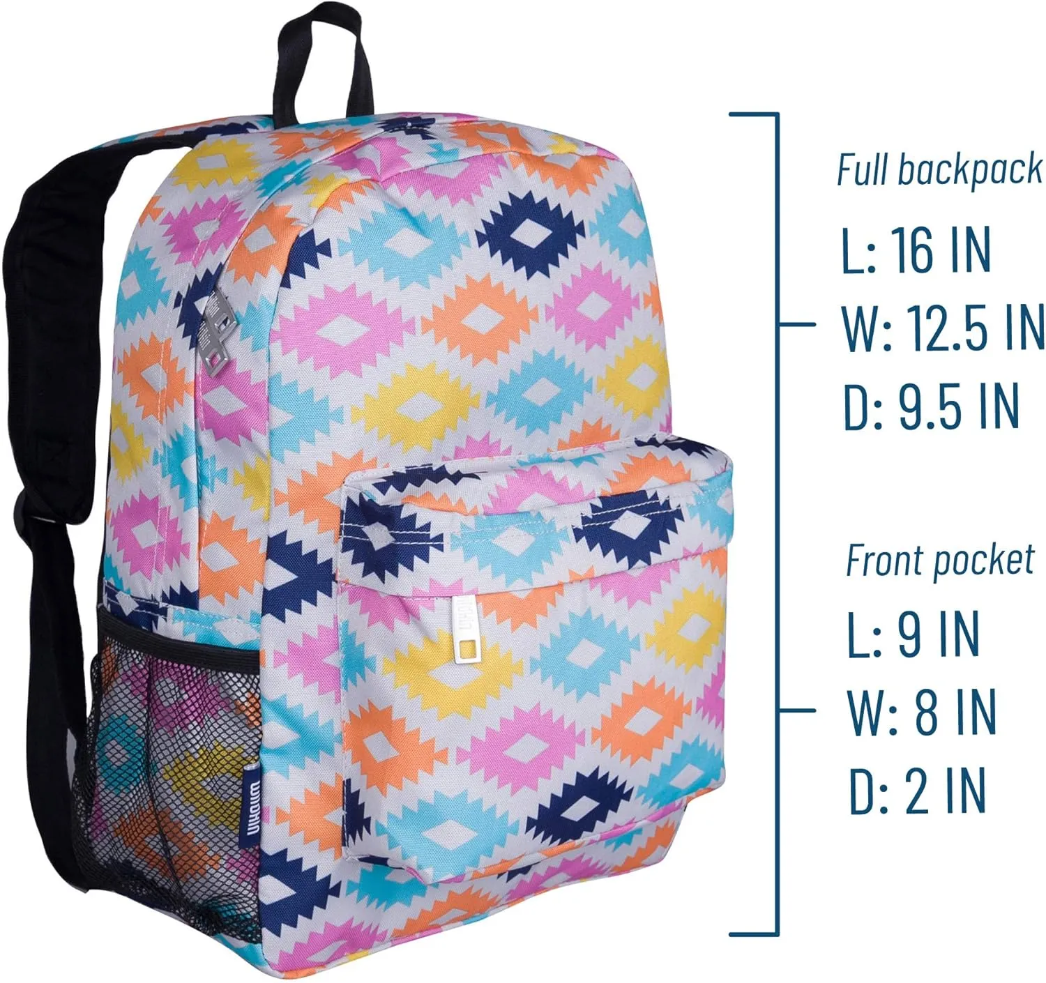Wildkin 16-inch Kids Backpack  Durable, Padded & Spacious School Bag for Boys & Girls - Aztec