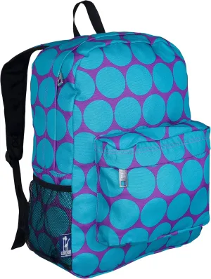 Wildkin 16-inch Kids Backpack  Durable, Padded & Spacious School Bag for Boys & Girls (Big Dot Aqua)