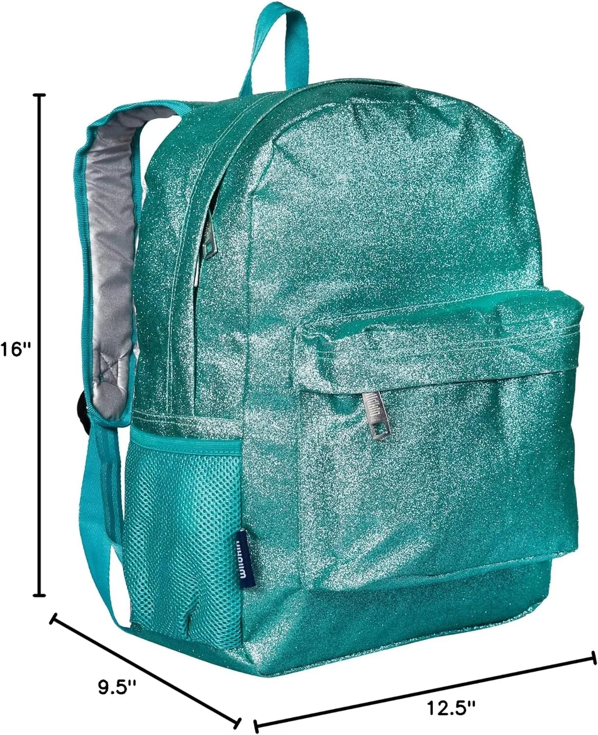 Wildkin 16-inch Kids Backpack  Durable, Padded & Spacious School Bag for Boys & Girls (Blue Glitter)