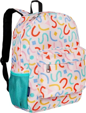 Wildkin 16-inch Kids Backpack  Durable, Padded & Spacious School Bag for Boys & Girls (Confetti Peach)