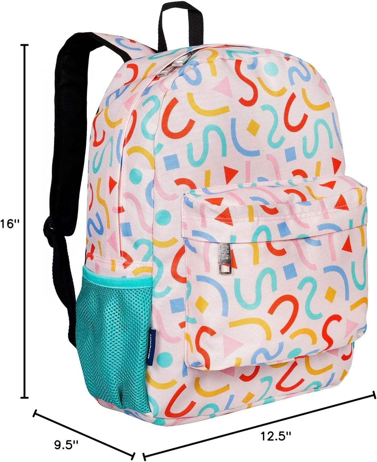 Wildkin 16-inch Kids Backpack  Durable, Padded & Spacious School Bag for Boys & Girls (Confetti Peach)