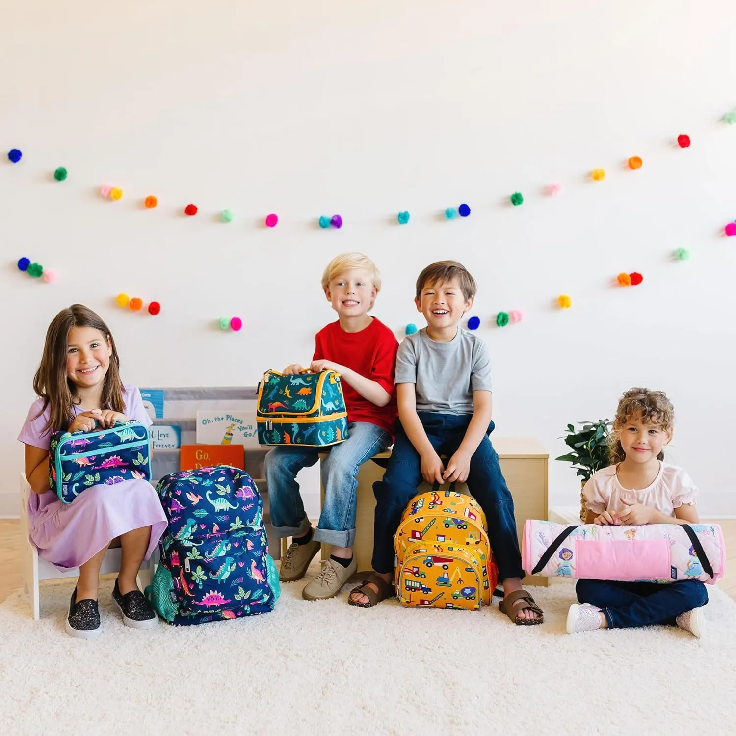 Wildkin 16-inch Kids Backpack  Durable, Padded & Spacious School Bag for Boys & Girls (Holographic)