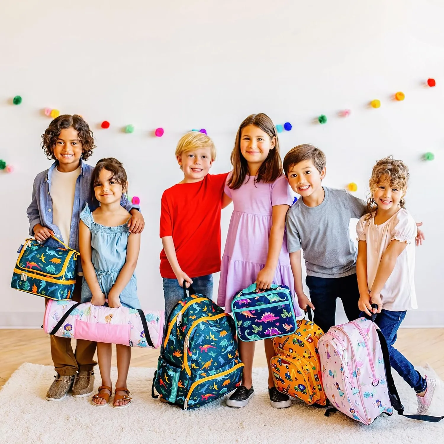 Wildkin 16-inch Kids Backpack  Durable, Padded & Spacious School Bag for Boys & Girls (Holographic)