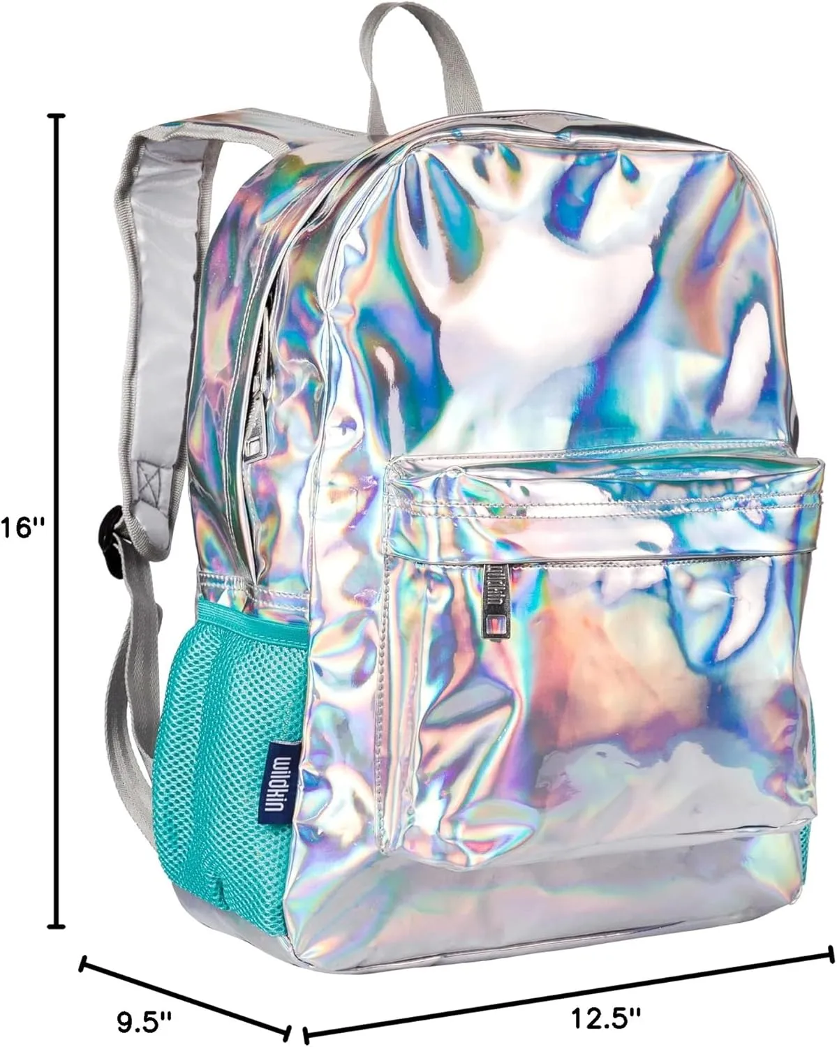 Wildkin 16-inch Kids Backpack  Durable, Padded & Spacious School Bag for Boys & Girls (Holographic)