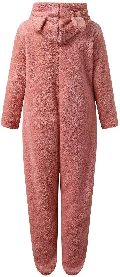 Women Fuzzy Fleece Hoodie Jackets Plus Size Full Zip Up Warm Winter Furry Fluffy Fleece Coat Zipper Coats Winter Outwear