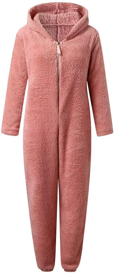 Women Fuzzy Fleece Hoodie Jackets Plus Size Full Zip Up Warm Winter Furry Fluffy Fleece Coat Zipper Coats Winter Outwear
