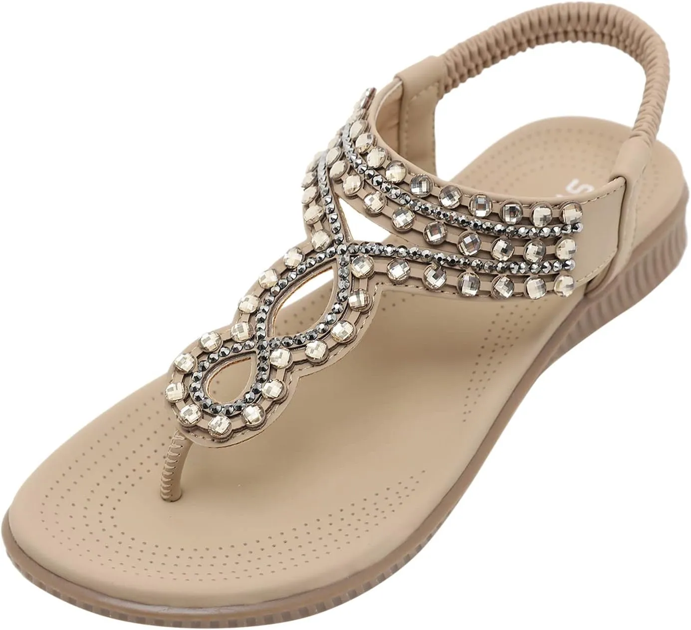 Women Sandals Fashion New Pattern Flat Bottom Comfortable Elastic Bland Beach Womens Shoes And Sandals