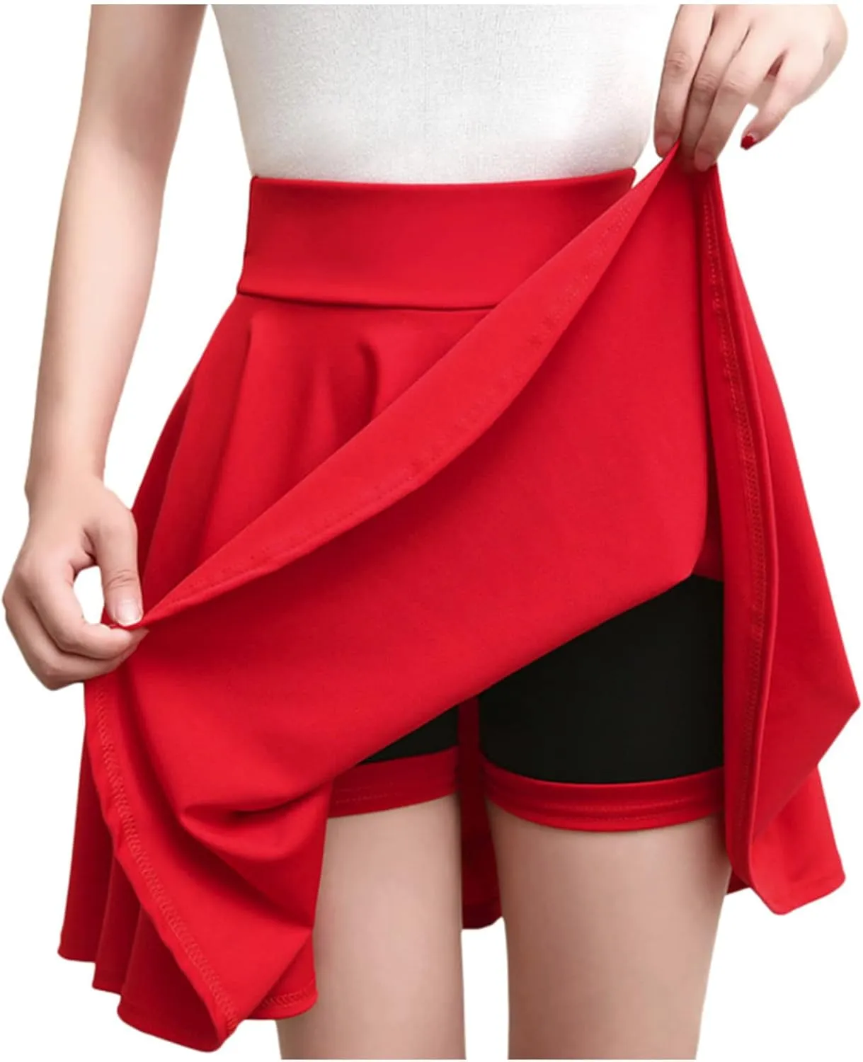 Women Tennis Skirt with Shorts Plus Size Golf Skirts Mini Athletic Skirt High Waist Pleated Skirts Flowy Summer Skirt