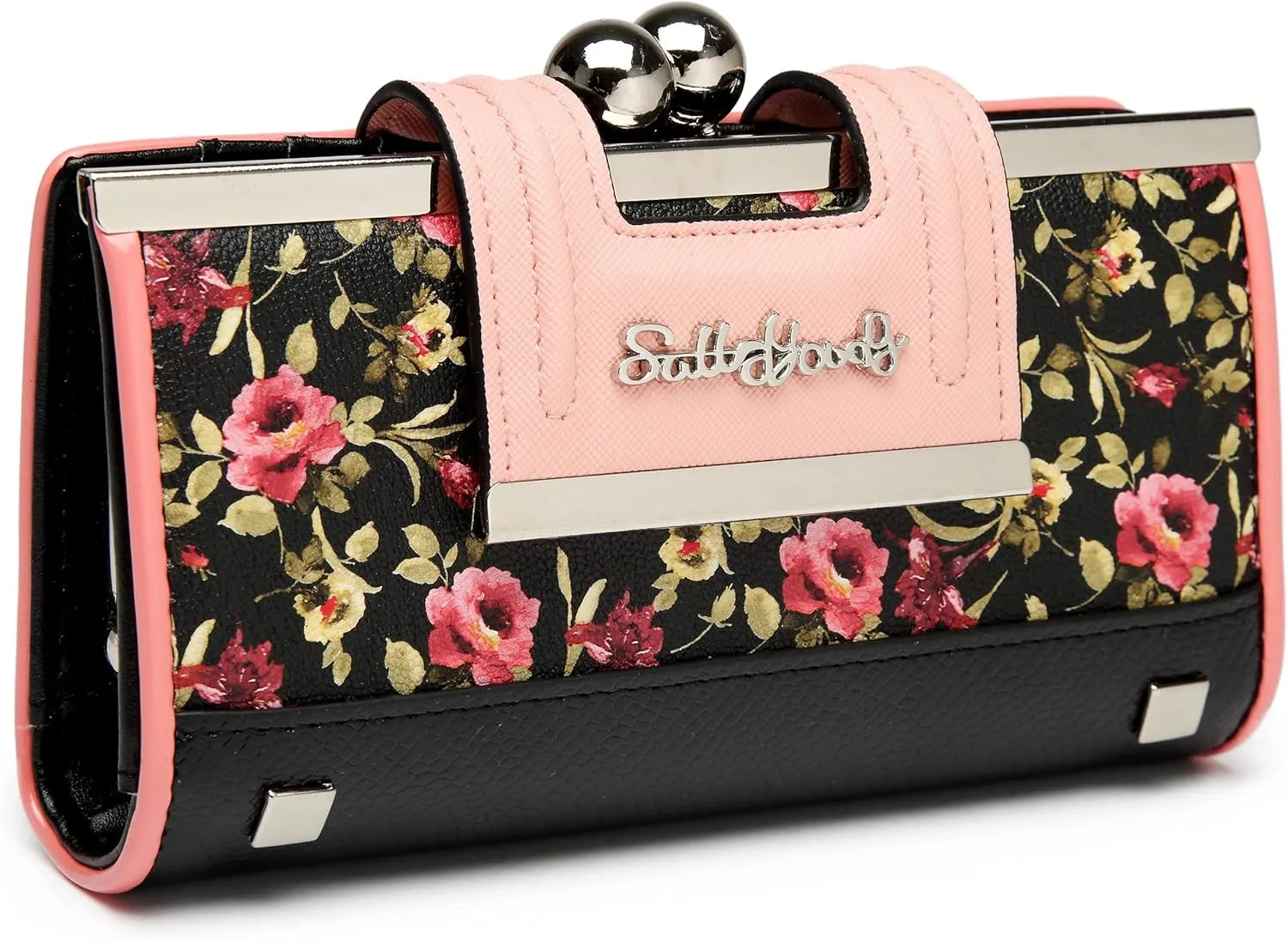 Women Wallet Leather Large Capacity Women's Handbag Large Capacity Long Wallet, with 10-card slots and clips
