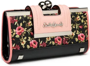 Women Wallet Leather Large Capacity Women's Handbag Large Capacity Long Wallet, with 10-card slots and clips