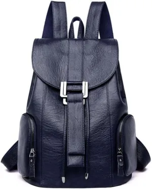 Women's fashion spacious leisure full with travel waterproof large capacity backpacks (Blue)