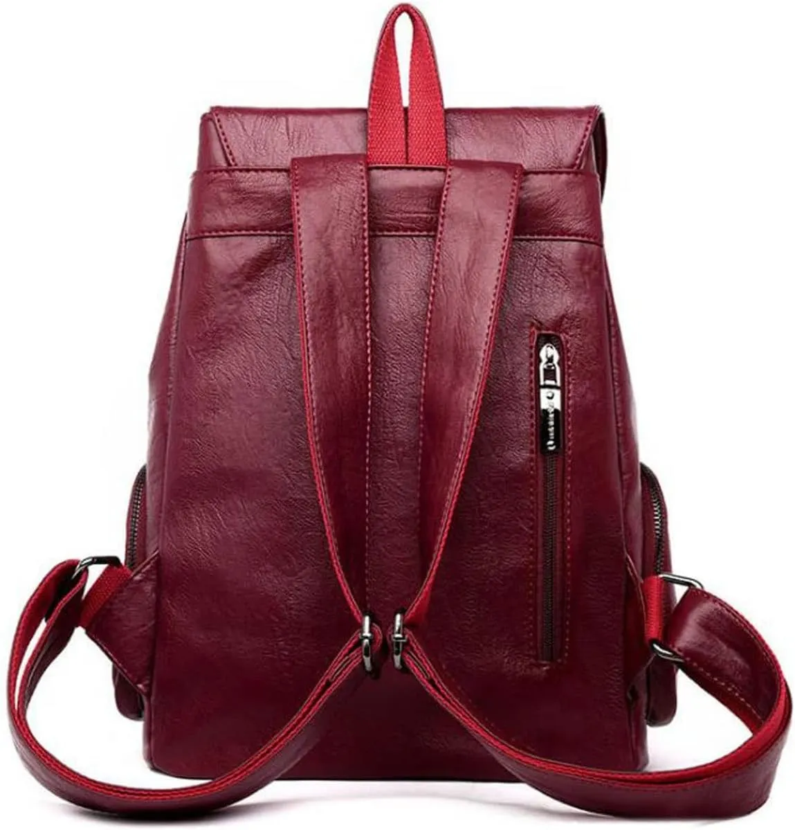 Women's fashion spacious leisure full with travel waterproof large capacity backpacks (Red)