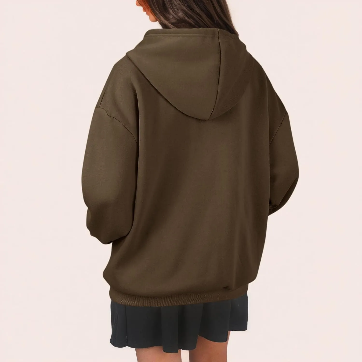 Womens Half Button Collar Hoodies Drawstring Oversized Hooded Sweatshirts Casual Long Sleeve Loose Pullover Tops