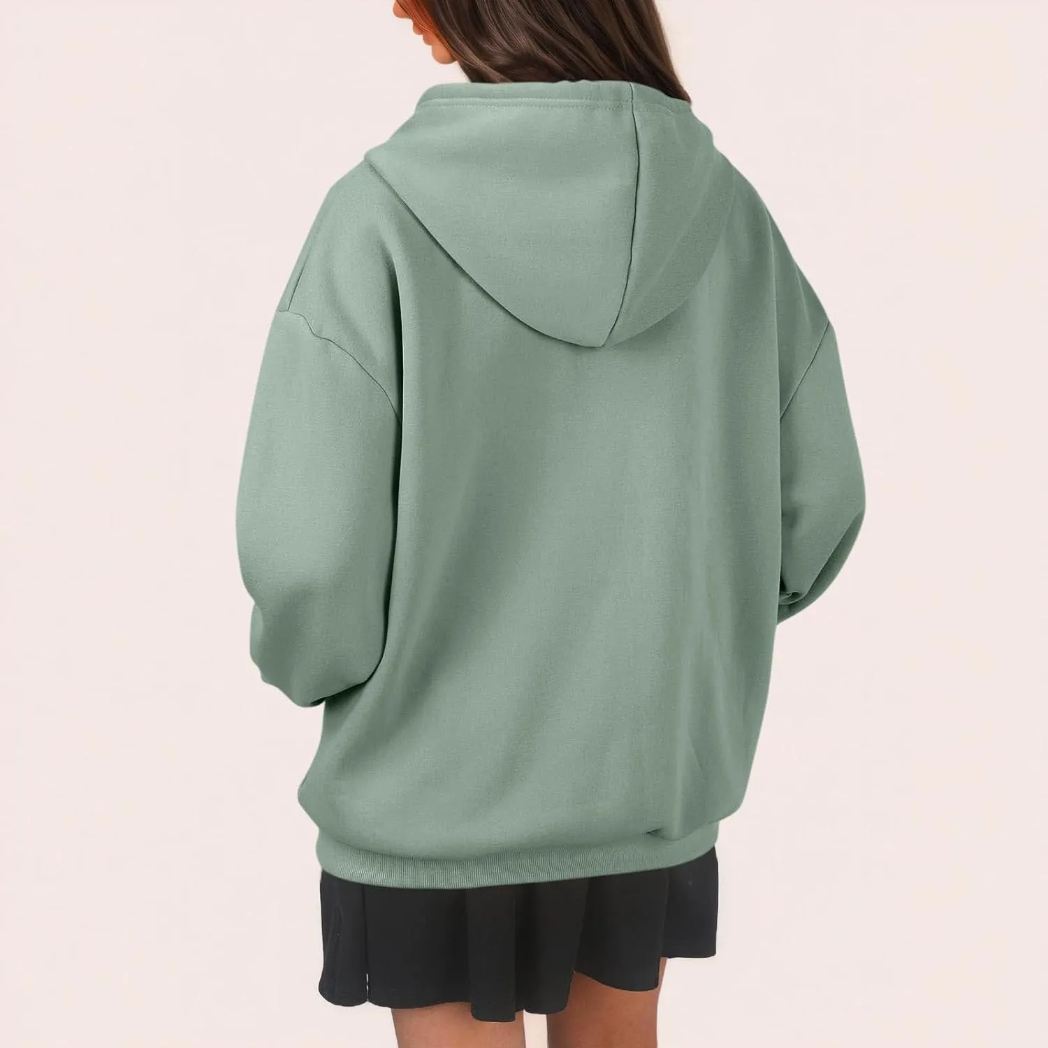 Womens Half Button Collar Hoodies Drawstring Oversized Hooded Sweatshirts Casual Long Sleeve Loose Pullover Tops