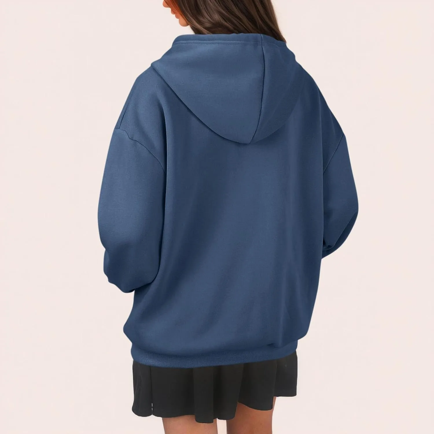 Womens Half Button Collar Hoodies Drawstring Oversized Hooded Sweatshirts Casual Long Sleeve Loose Pullover Tops