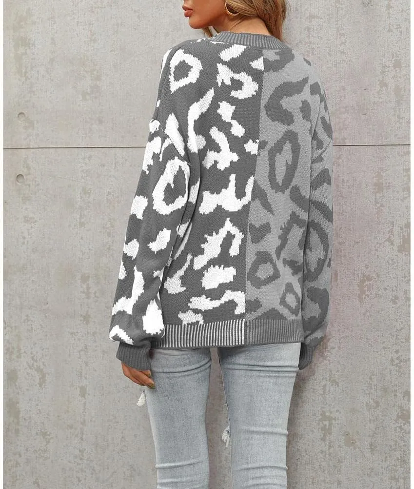 Women's Long Sleeve Stripe Knit Cardigan Sweaters Open Front Outwear