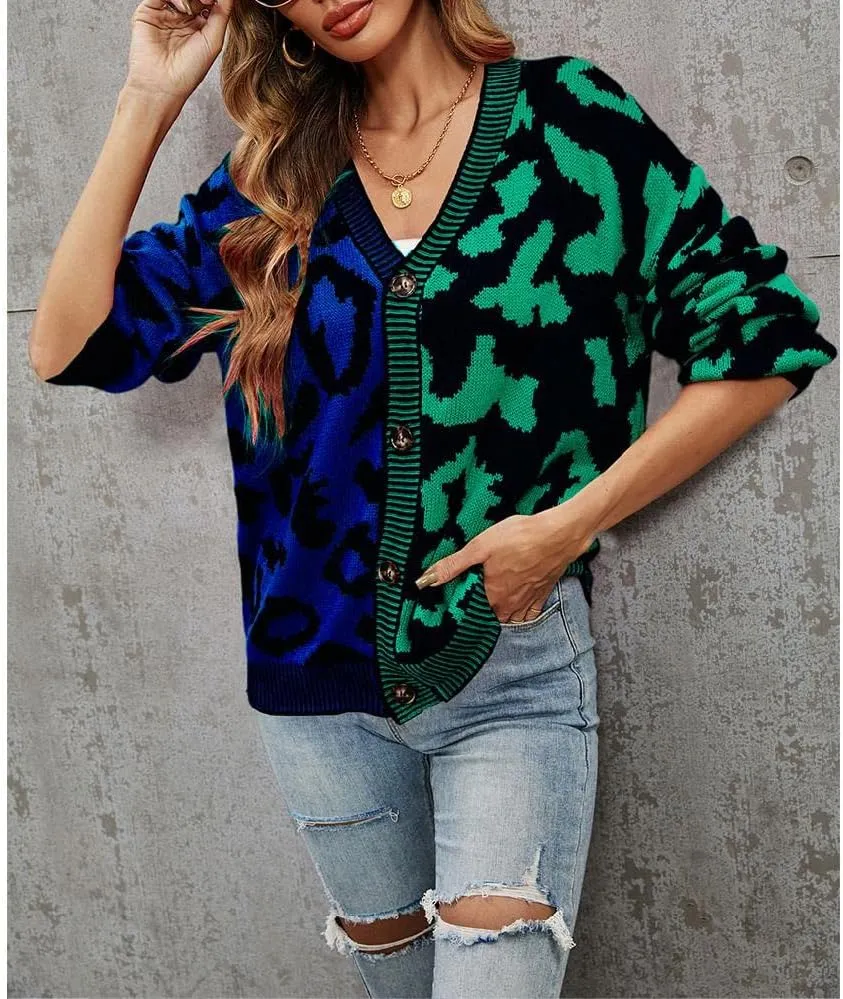 Women's Long Sleeve Stripe Knit Cardigan Sweaters Open Front Outwear
