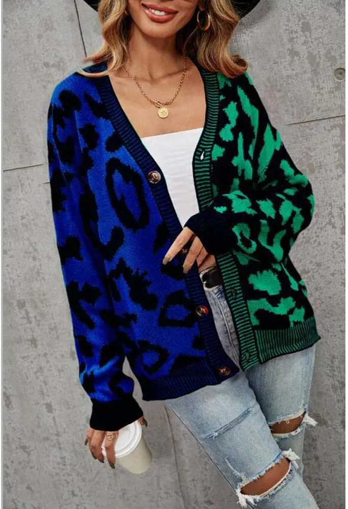 Women's Long Sleeve Stripe Knit Cardigan Sweaters Open Front Outwear