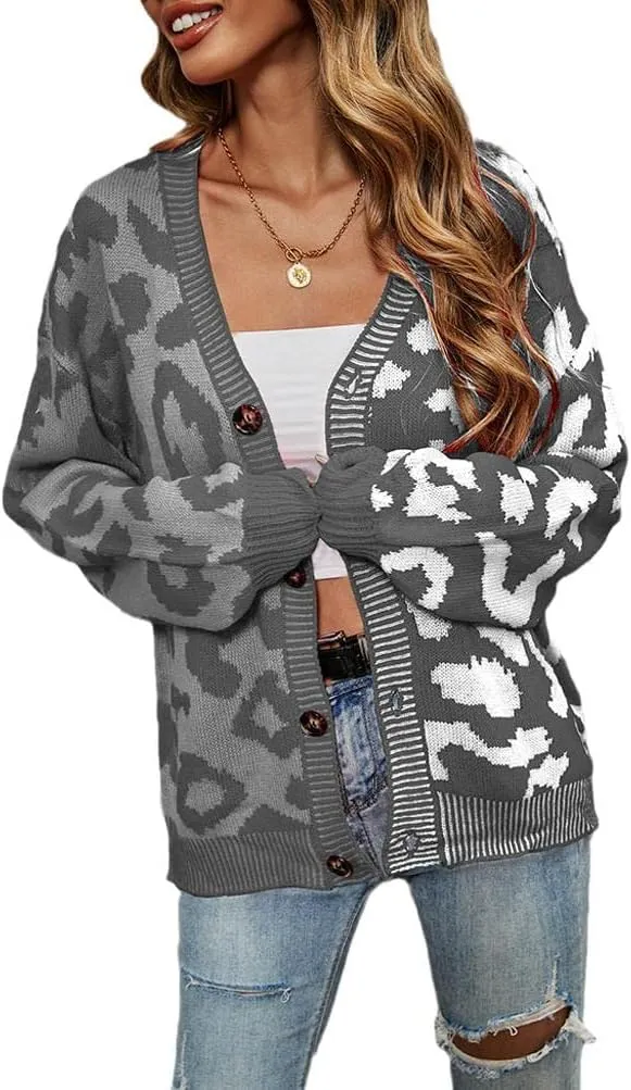 Women's Long Sleeve Stripe Knit Cardigan Sweaters Open Front Outwear
