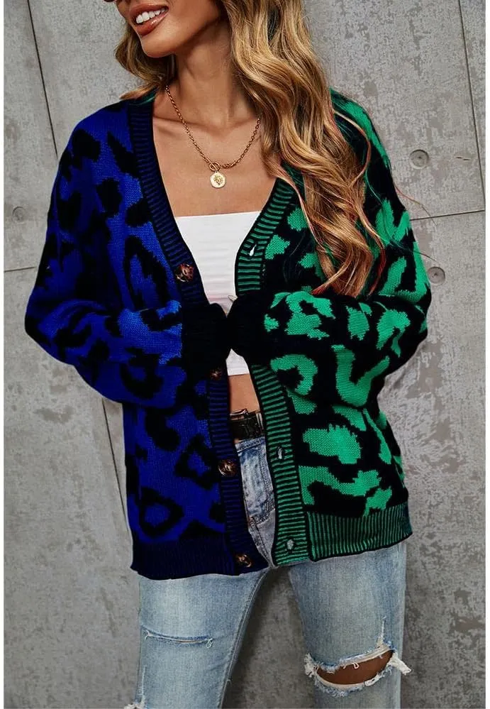 Women's Long Sleeve Stripe Knit Cardigan Sweaters Open Front Outwear