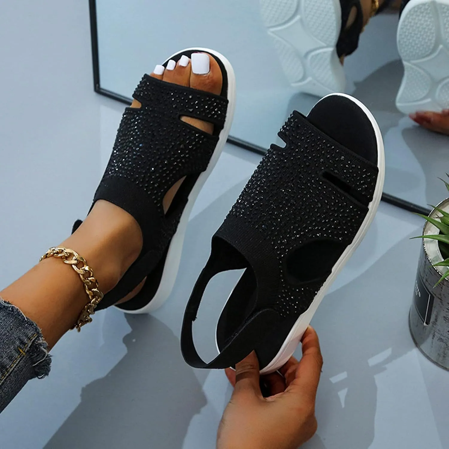 Womens Orthopedic Mesh Slides Breathable Design Summer Casual Sandals Arch Support Comfortable Beach Walking Quick Dry Sport Shoes Orthopedic Shoes for Women