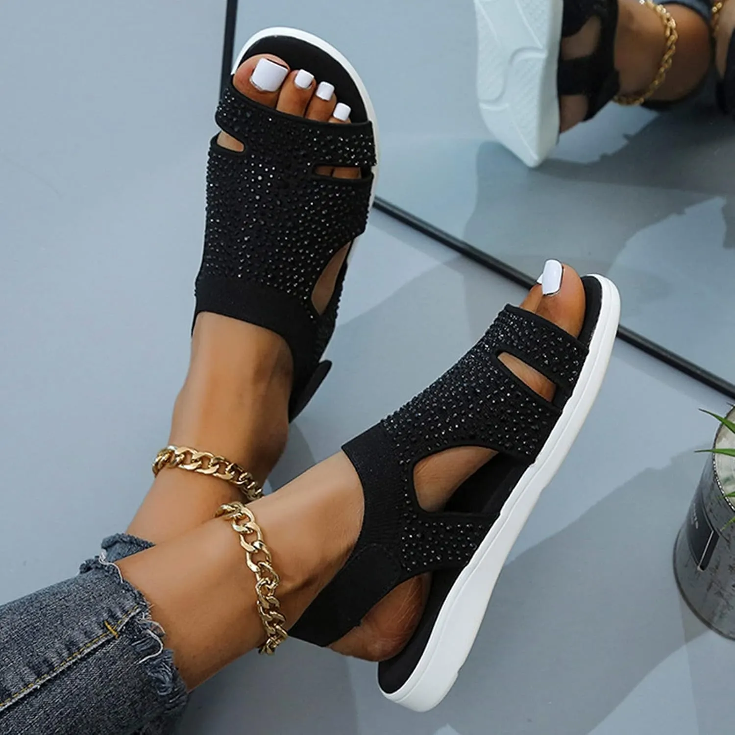 Womens Orthopedic Mesh Slides Breathable Design Summer Casual Sandals Arch Support Comfortable Beach Walking Quick Dry Sport Shoes Orthopedic Shoes for Women