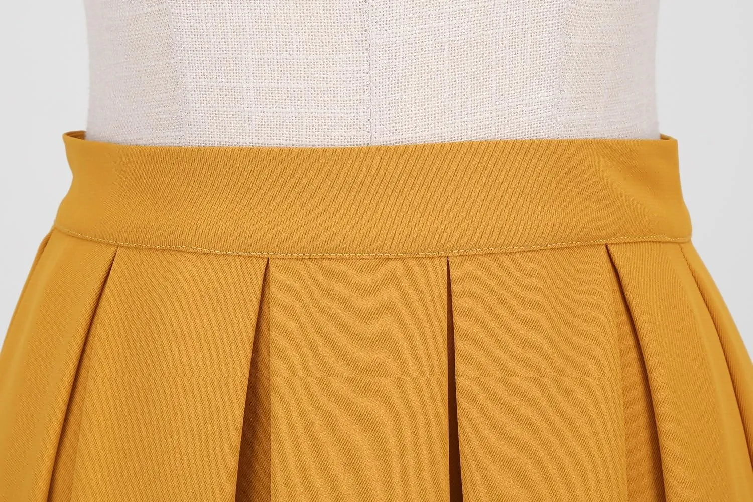 Women's Pleated Vintage Skirt Floral Print A Line Midi Skirts with Pockets Skirt Hangers with Clips