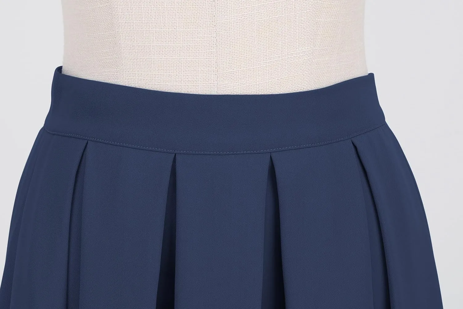 Women's Pleated Vintage Skirt Floral Print A Line Midi Skirts with Pockets Skirt Hangers with Clips
